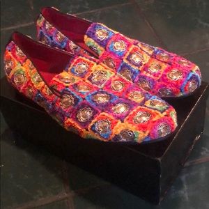 Rainbow Dress Slip ons